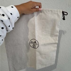 Hermès Beige Canvas Drawstring Dust Bag